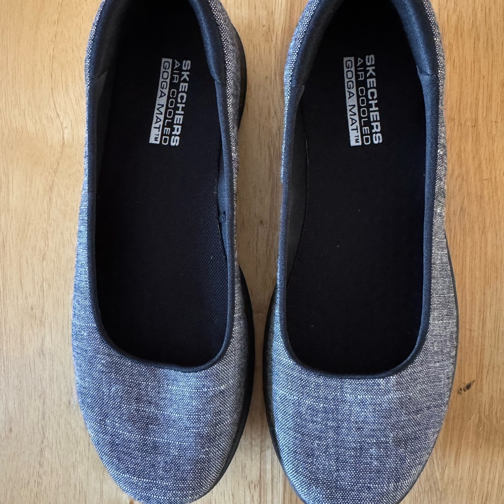 Skechers Women's Charcoal Slip-On Flats